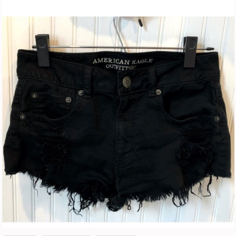 American Eagle Black Jean Shorts